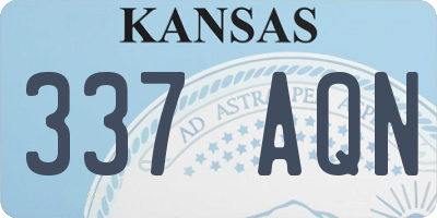 KS license plate 337AQN