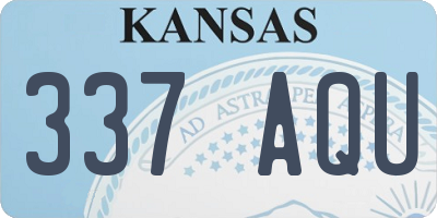 KS license plate 337AQU