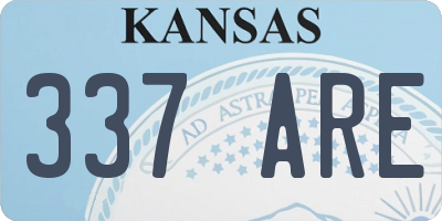 KS license plate 337ARE