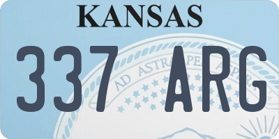 KS license plate 337ARG