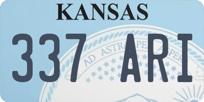 KS license plate 337ARI