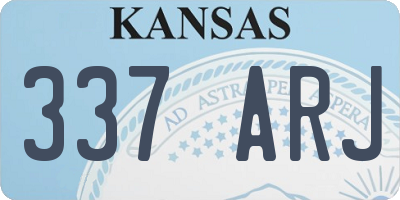 KS license plate 337ARJ