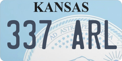 KS license plate 337ARL