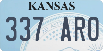 KS license plate 337ARO