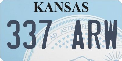 KS license plate 337ARW