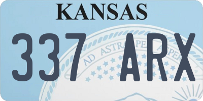 KS license plate 337ARX