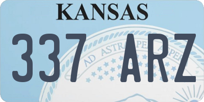 KS license plate 337ARZ
