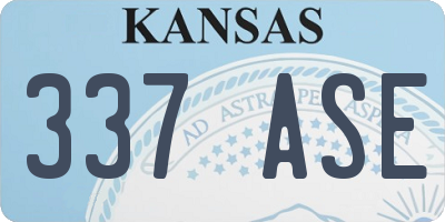 KS license plate 337ASE