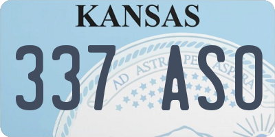 KS license plate 337ASO
