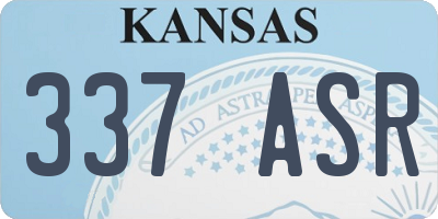KS license plate 337ASR