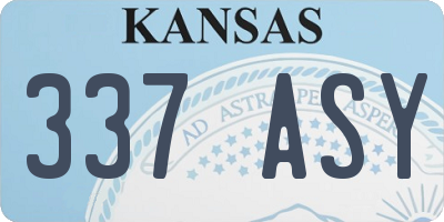 KS license plate 337ASY