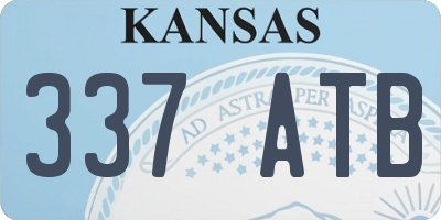KS license plate 337ATB