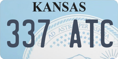 KS license plate 337ATC