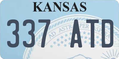 KS license plate 337ATD