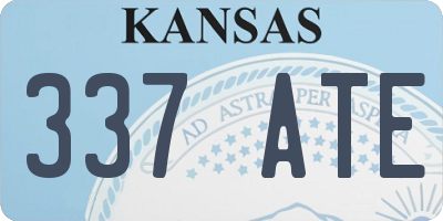 KS license plate 337ATE