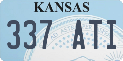 KS license plate 337ATI