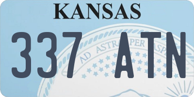 KS license plate 337ATN