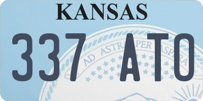 KS license plate 337ATO