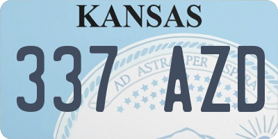 KS license plate 337AZD