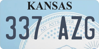KS license plate 337AZG