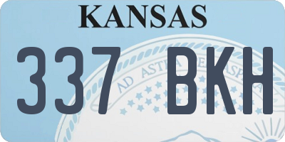 KS license plate 337BKH