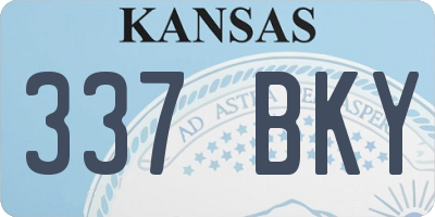 KS license plate 337BKY
