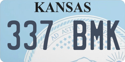 KS license plate 337BMK