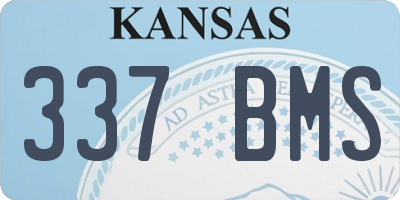 KS license plate 337BMS