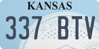 KS license plate 337BTV