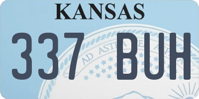 KS license plate 337BUH