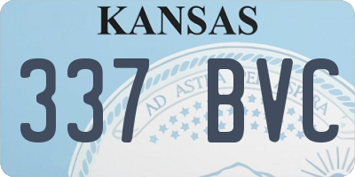 KS license plate 337BVC