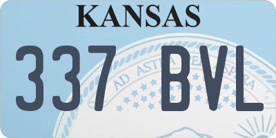 KS license plate 337BVL