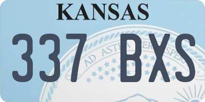 KS license plate 337BXS