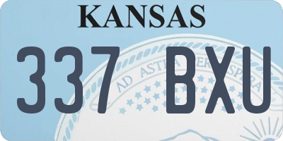 KS license plate 337BXU