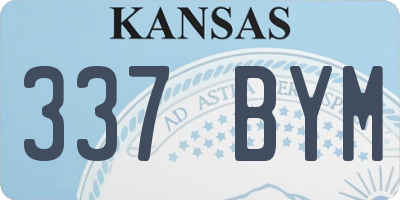 KS license plate 337BYM