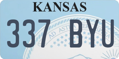 KS license plate 337BYU