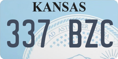 KS license plate 337BZC