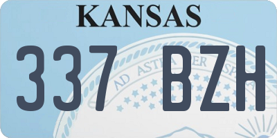 KS license plate 337BZH