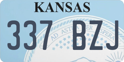 KS license plate 337BZJ