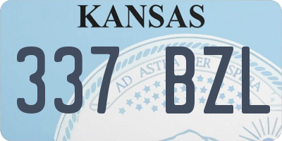 KS license plate 337BZL