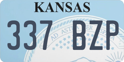 KS license plate 337BZP