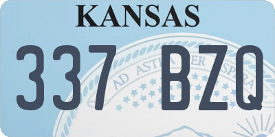 KS license plate 337BZQ