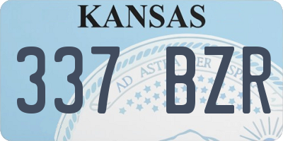 KS license plate 337BZR