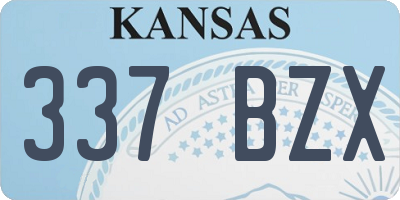 KS license plate 337BZX