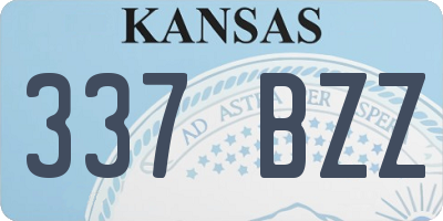 KS license plate 337BZZ