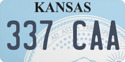KS license plate 337CAA