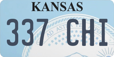 KS license plate 337CHI