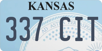 KS license plate 337CIT