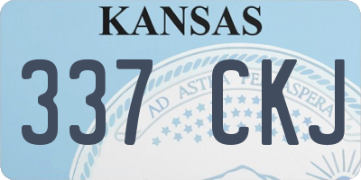 KS license plate 337CKJ