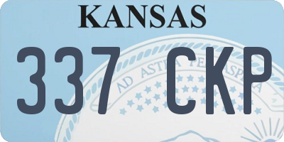 KS license plate 337CKP